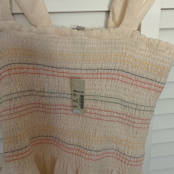 Texture & Thread Rainbow smocked peplum tank top - Picture 3 of 4